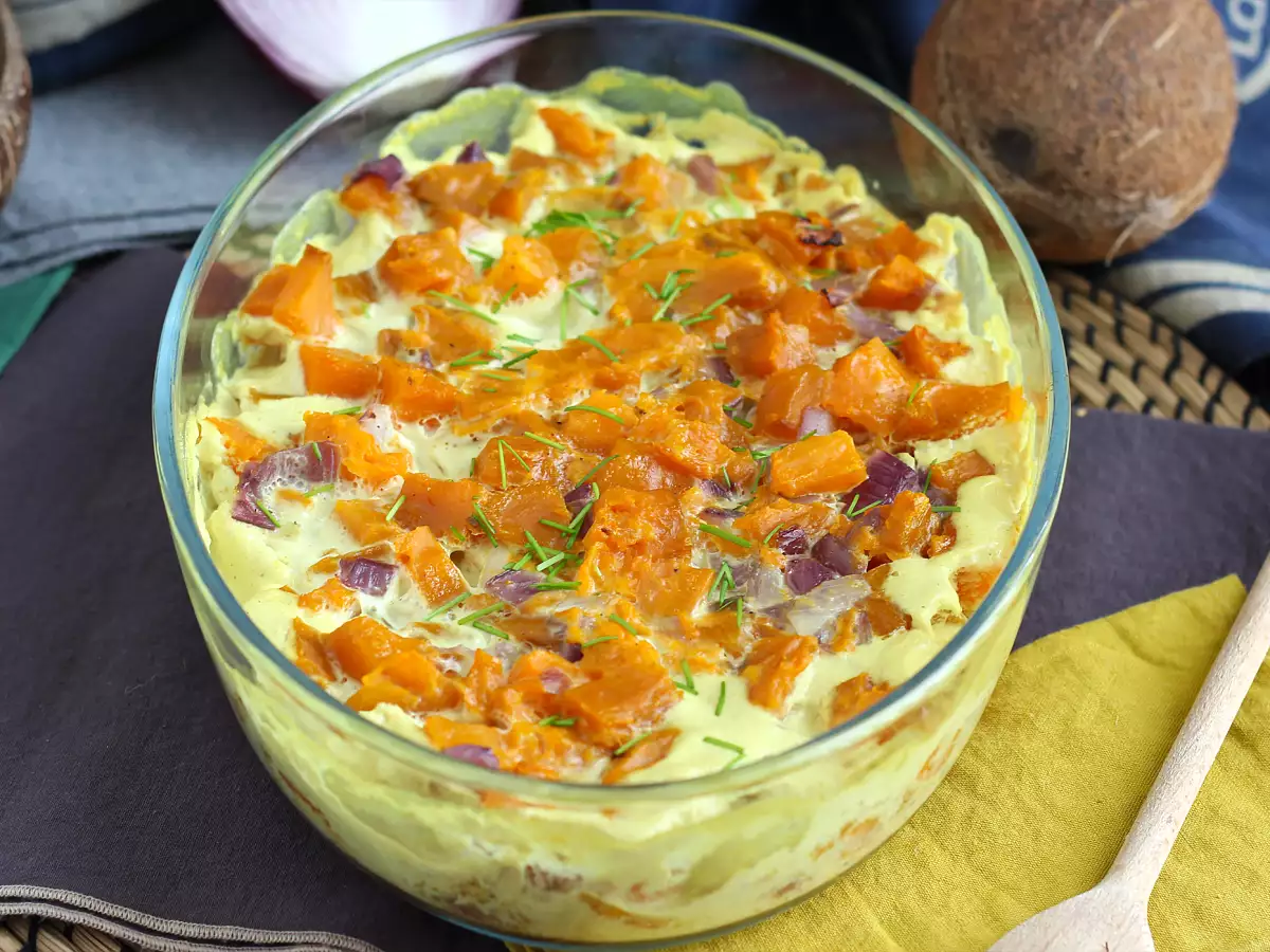 Gratin med søde kartofler, kokosmælk og karry - foto 2