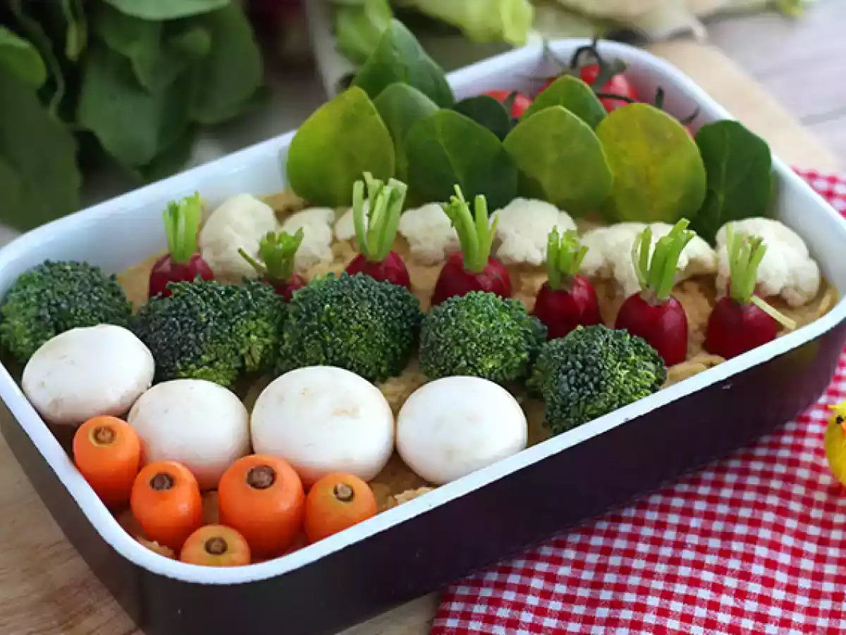Grøntsagshave til aperitiffer (hummus og babygrøntsager) - foto 4