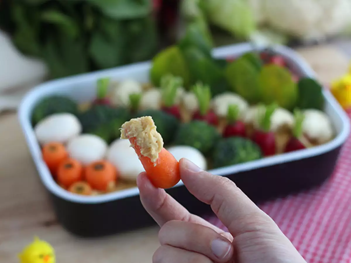 Grøntsagshave til påskeaperitiffen (hummus og små grøntsager) - foto 2