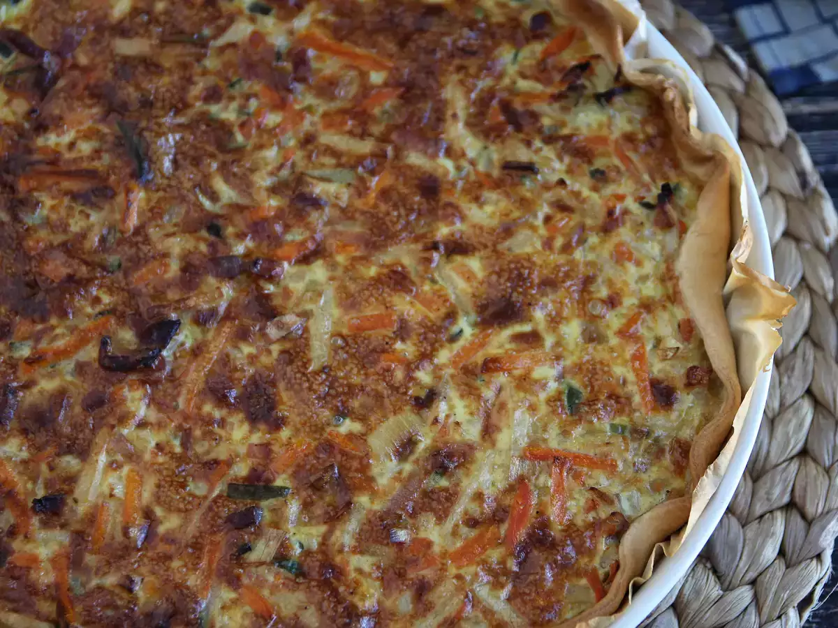 Grøntsagsquiche med bacontern, som alle kan lide! - foto 4