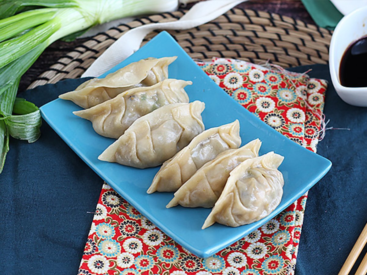 Gyozas med kylling, gulerødder og svampe - foto 2