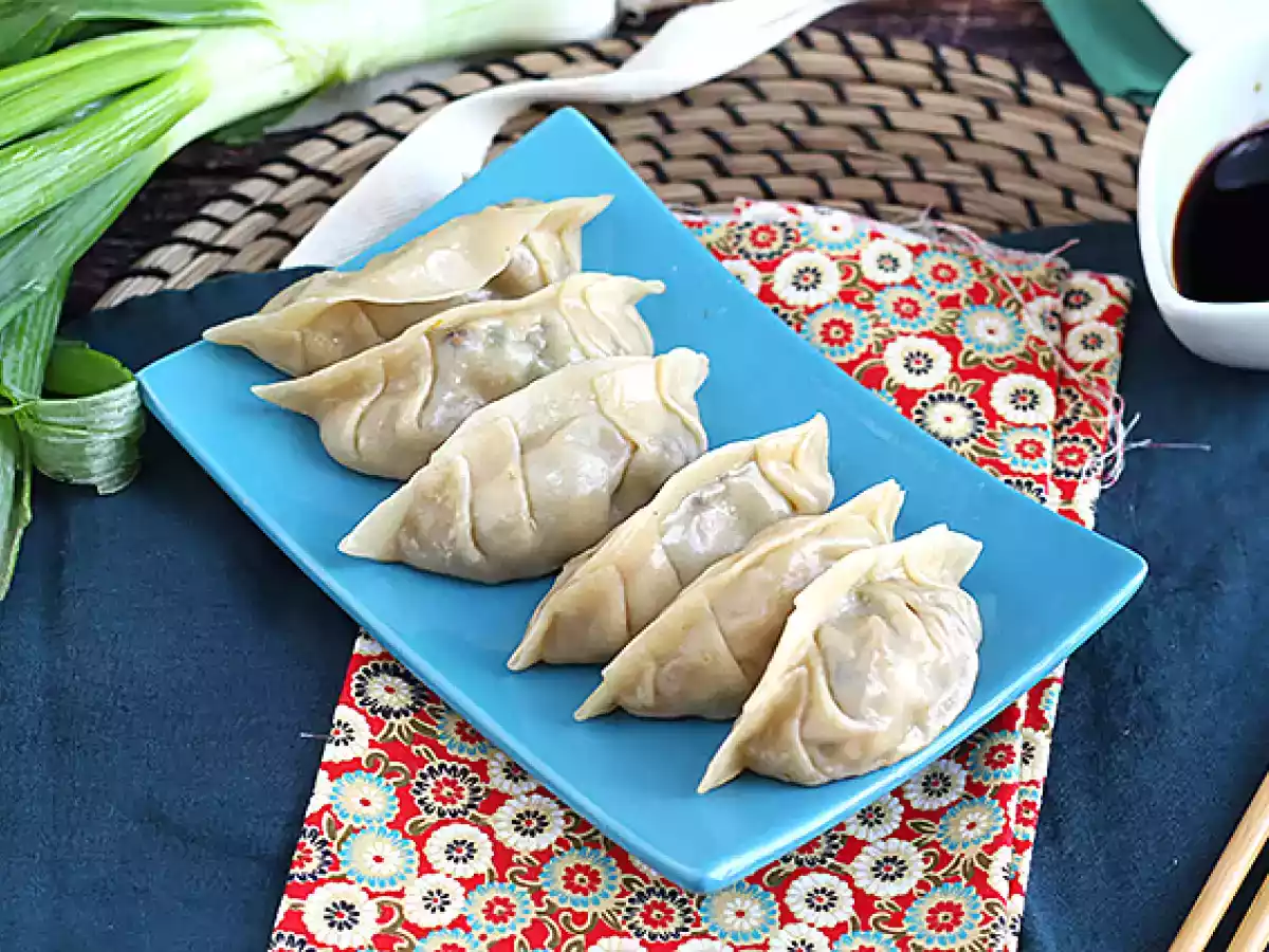 Gyozas med kylling, gulerødder og svampe - foto 2