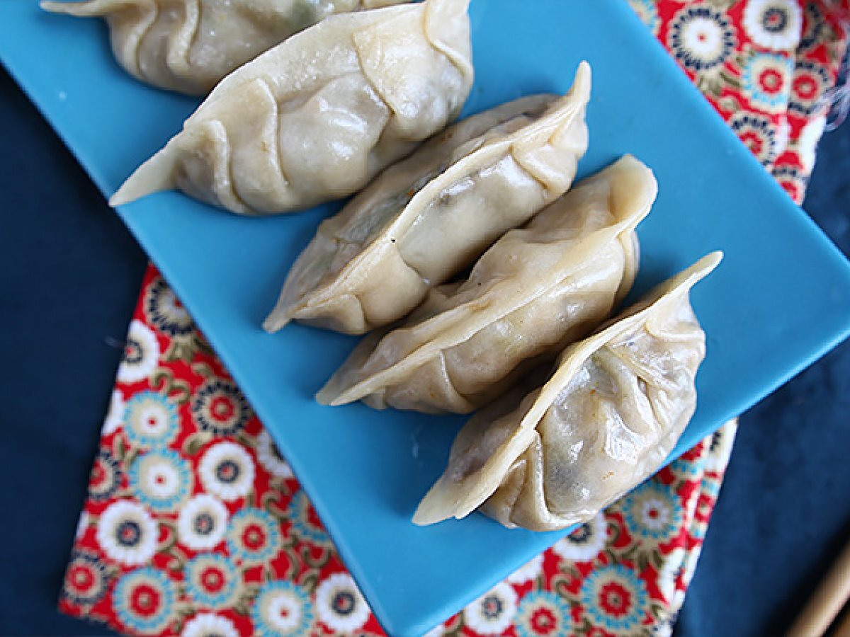 Gyozas med kylling, gulerødder og svampe - foto 4