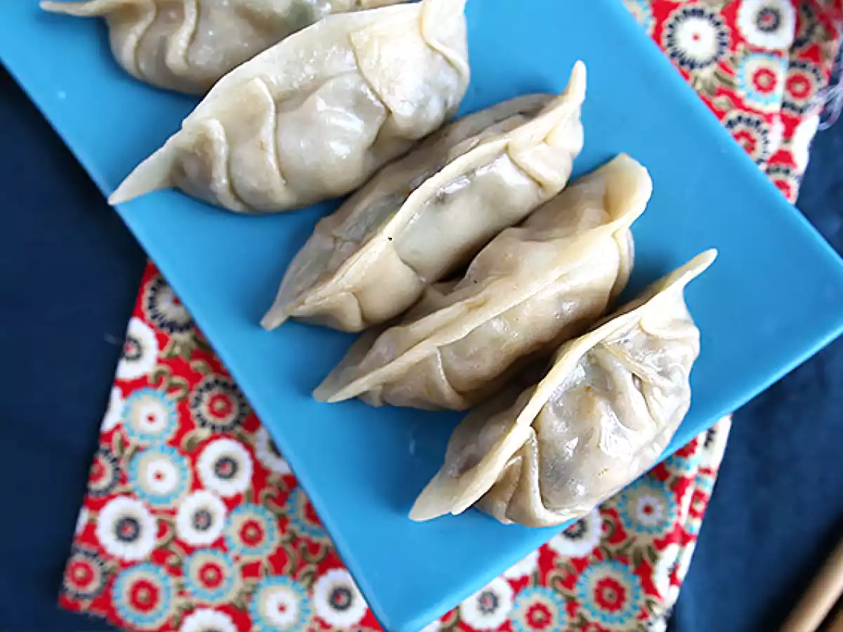 Gyozas med kylling, gulerødder og svampe - foto 4