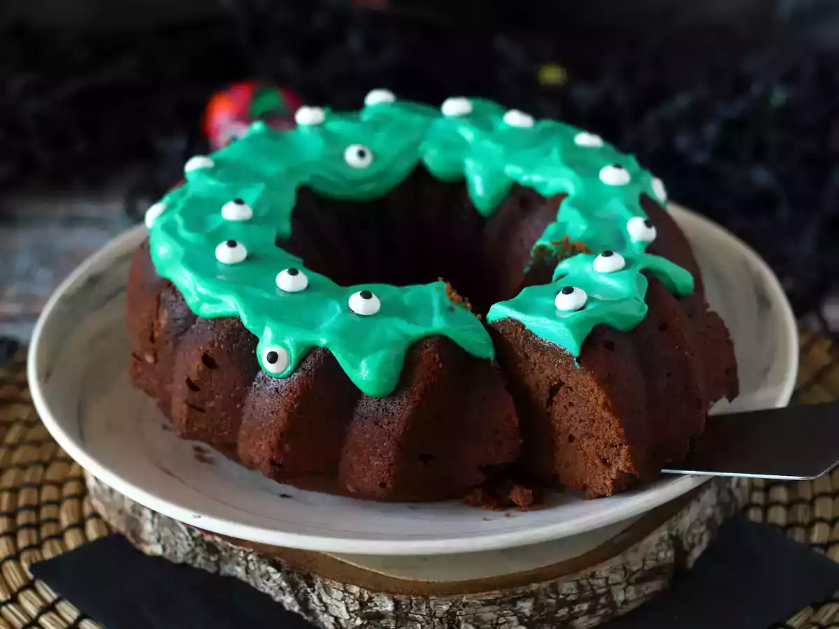 Halloween Bundt-kage, den lækre chokoladebundt-kage