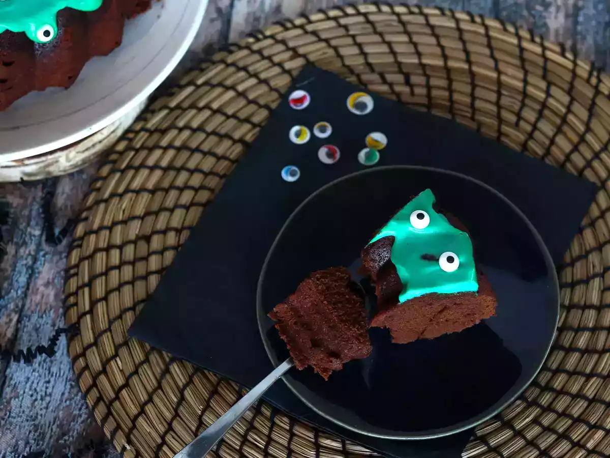 Halloween Bundt-kage, den lækre chokoladebundt-kage - foto 4