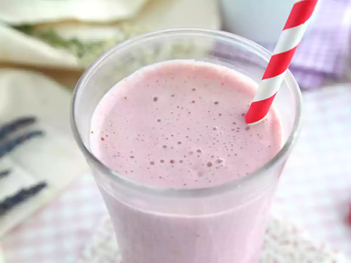 Hindbær- og jordbærmilkshake - foto 2