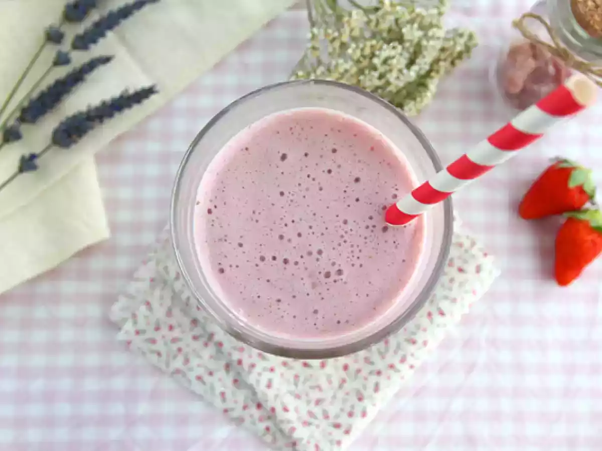 Hindbær- og jordbærmilkshake - foto 4