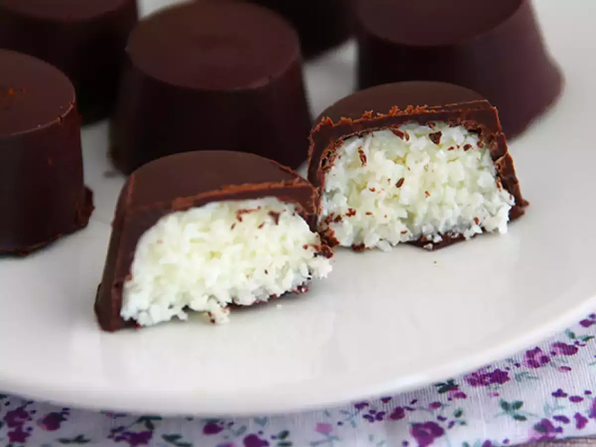 Hjemmelavede Bounty-chokolader med kokosfyld - foto 2