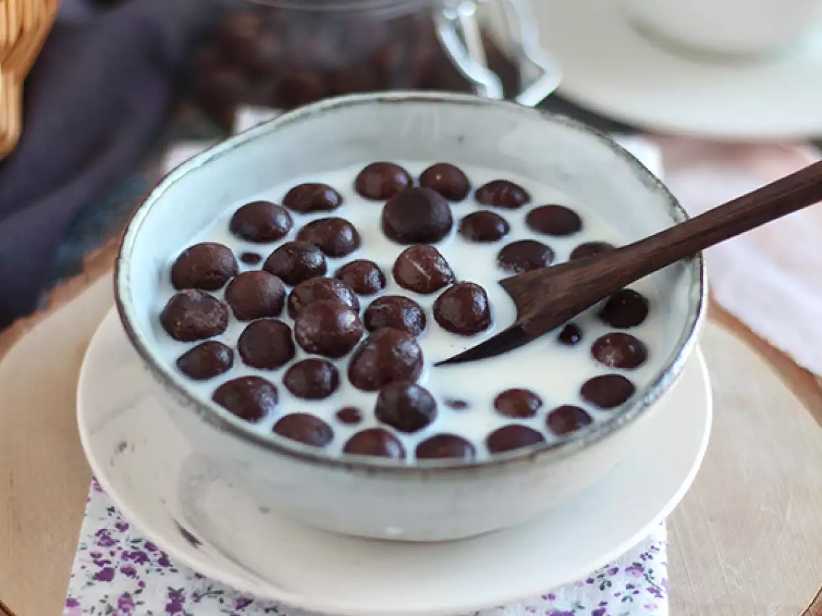 Hjemmelavede chokoladekugler som Nesquik