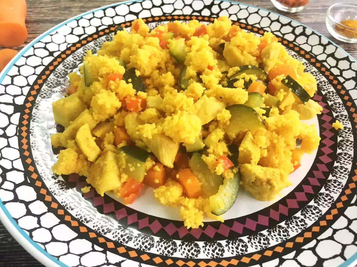 Hurtig couscous med kylling og grøntsager - foto 2