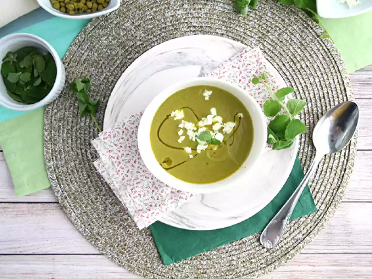 Hurtig kold ærtesuppe