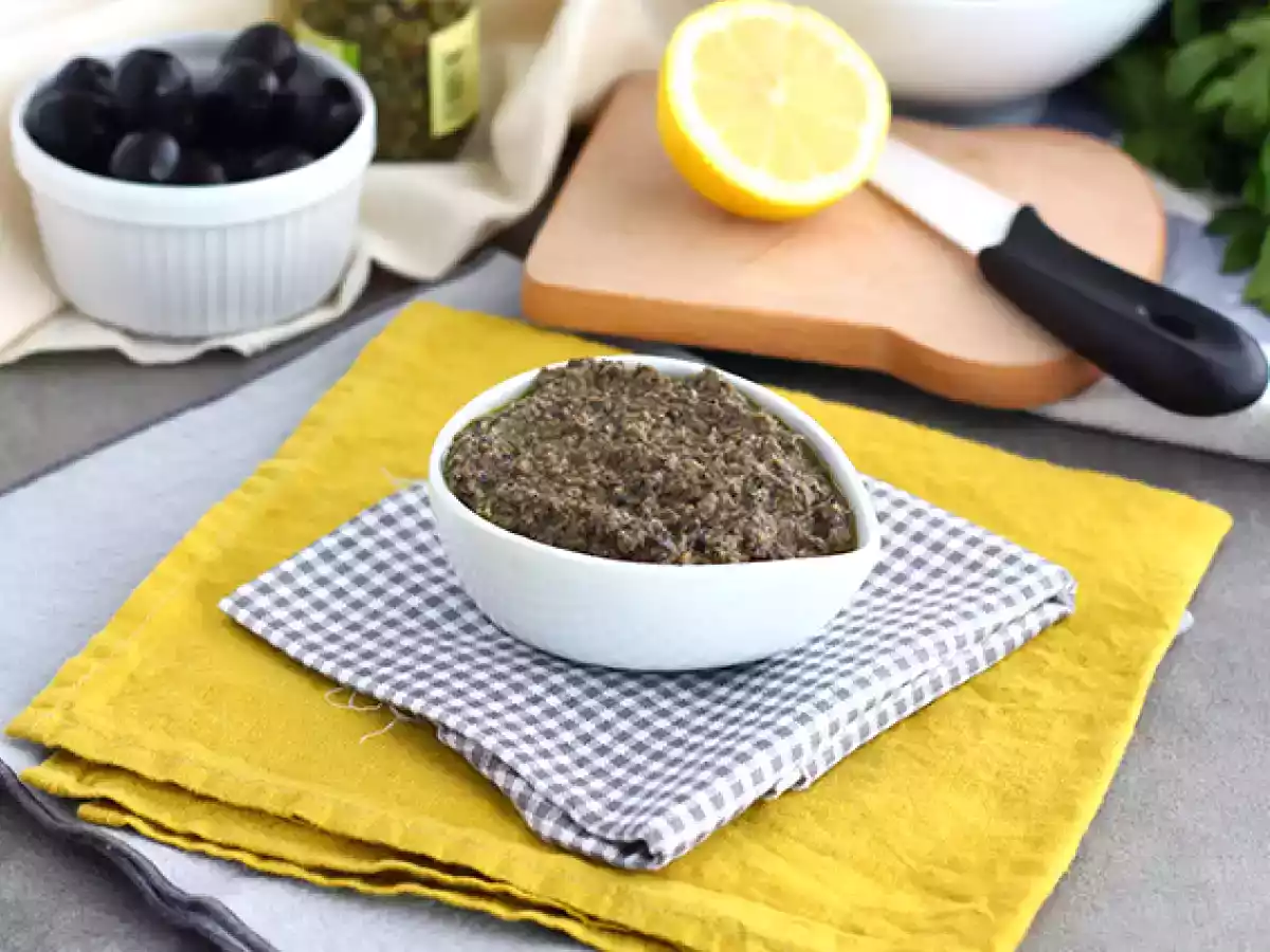 Hurtig tapenade med sorte oliven