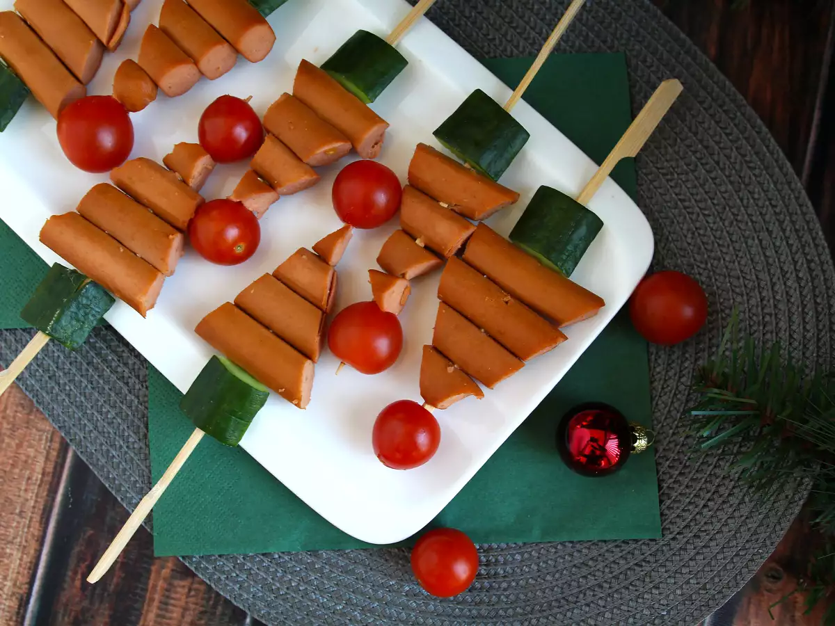 Juletræsspyd med knacki-pølser: den nemme og hurtige juleaperitif! - foto 2
