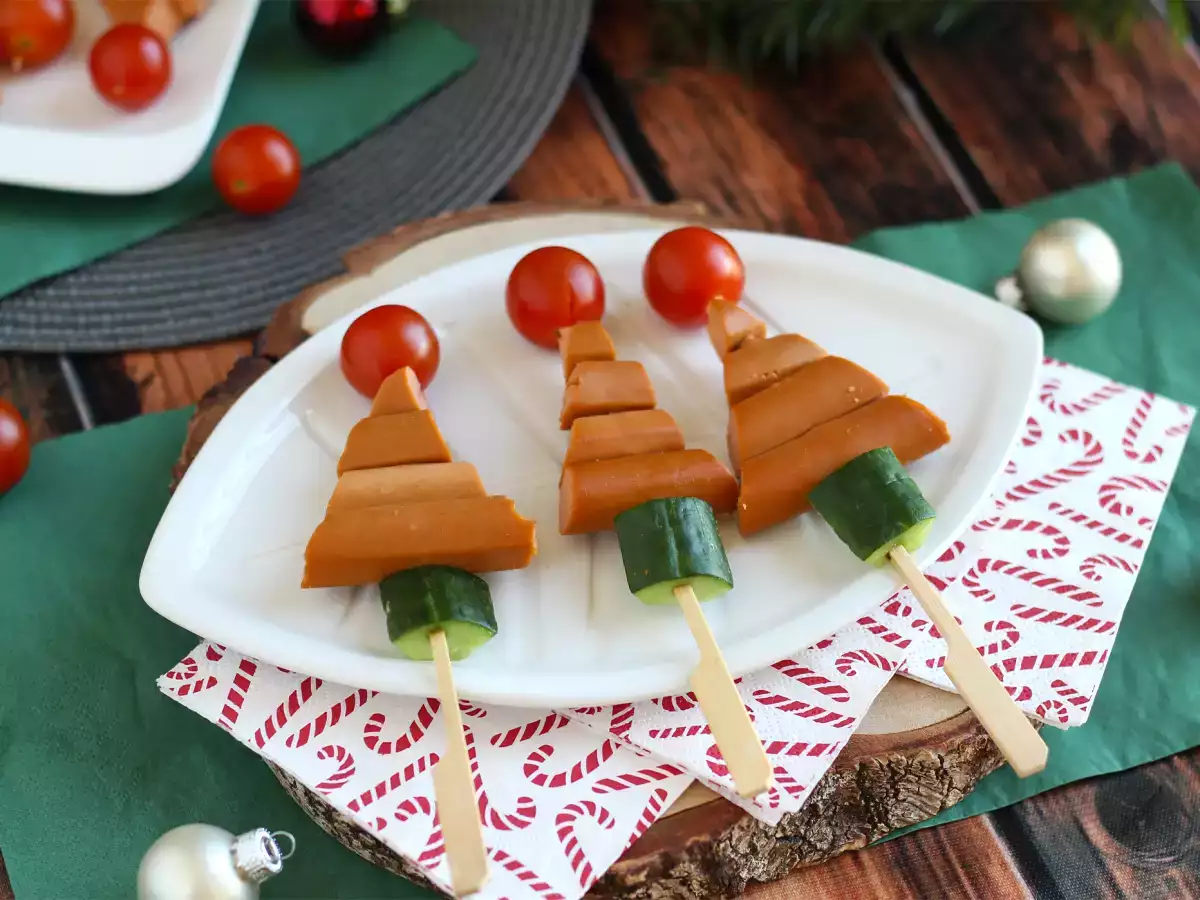 Juletræsspyd med knacki-pølser: den nemme og hurtige juleaperitif! - foto 4