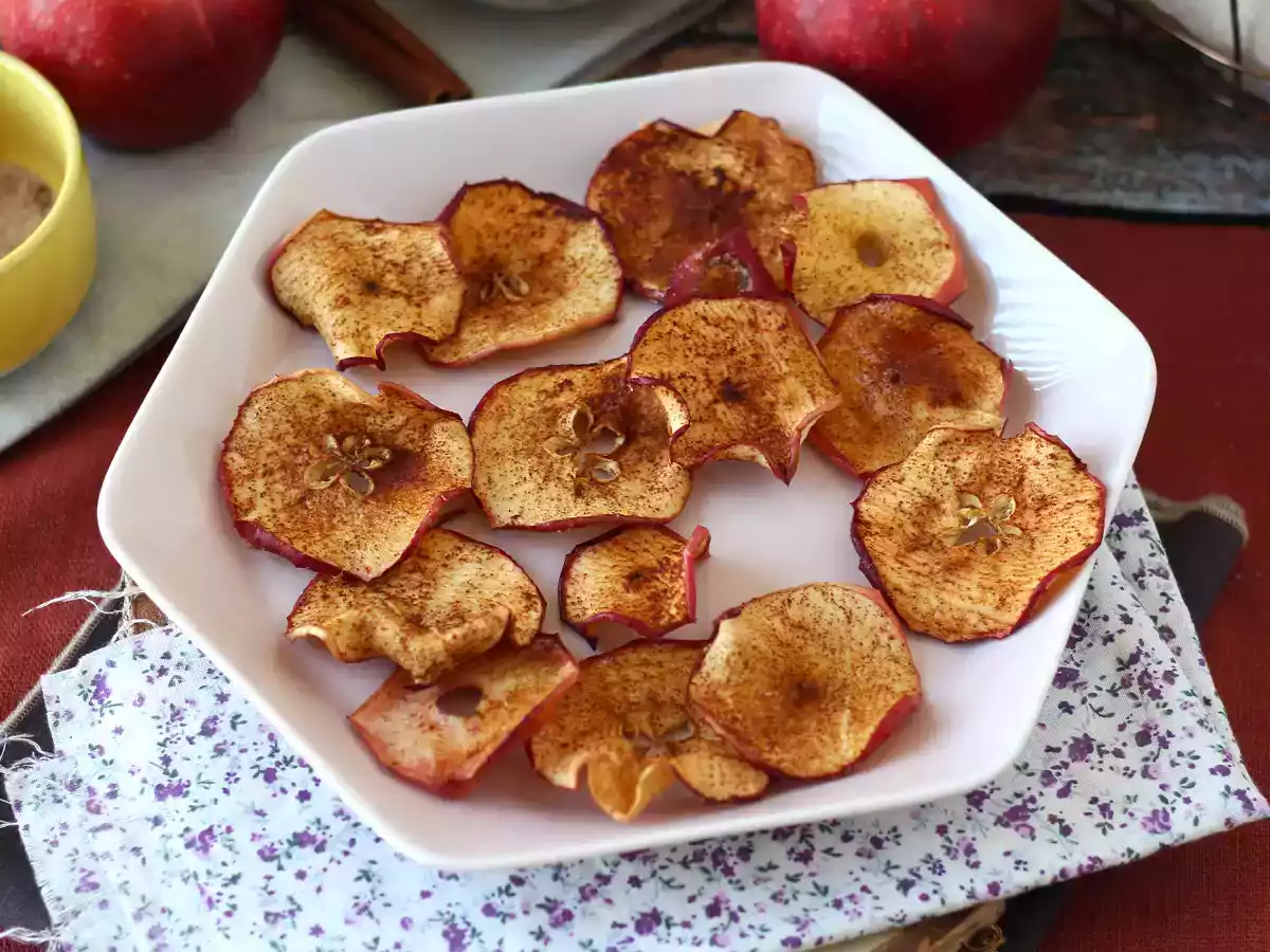 Kanel-æblechips med Air Fryer - foto 4