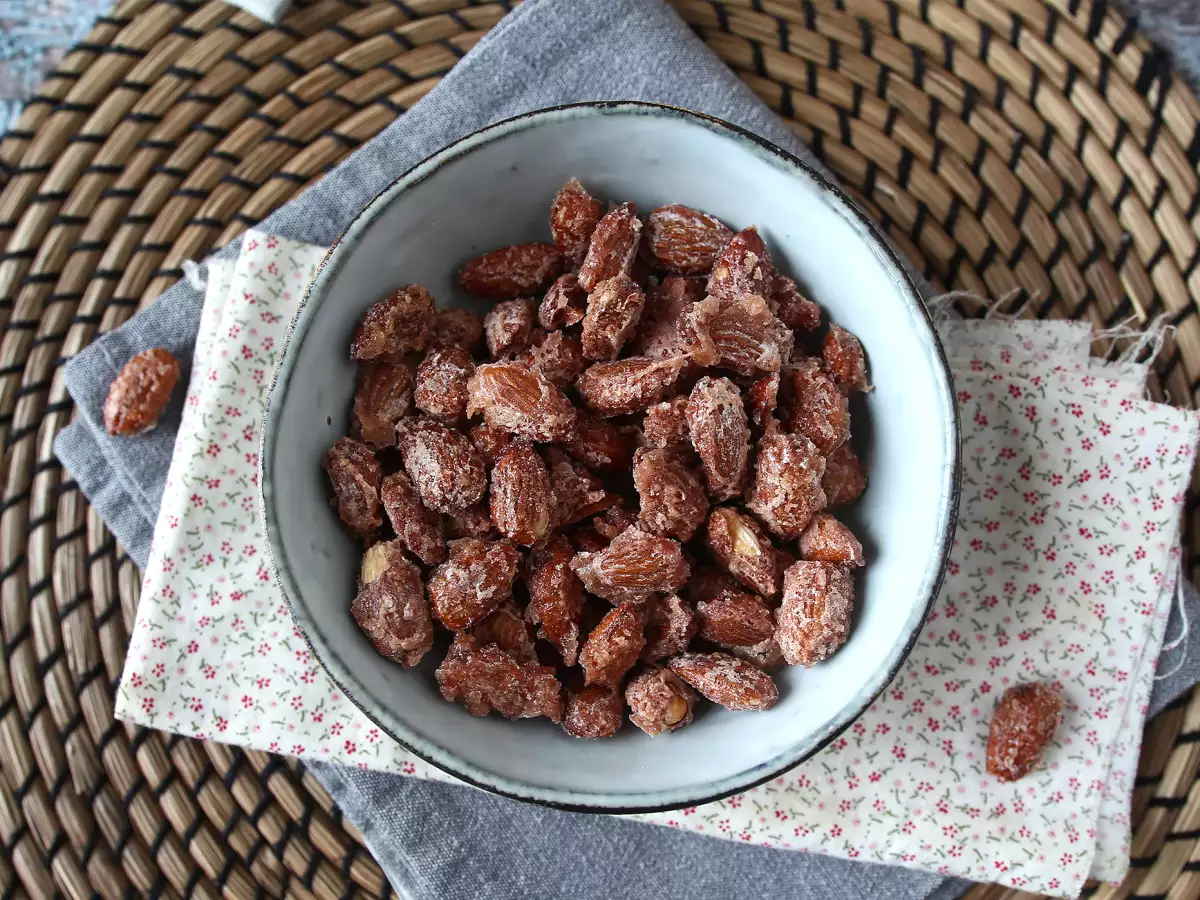 Karamelliserede mandler i airfryer (praliner) - foto 3