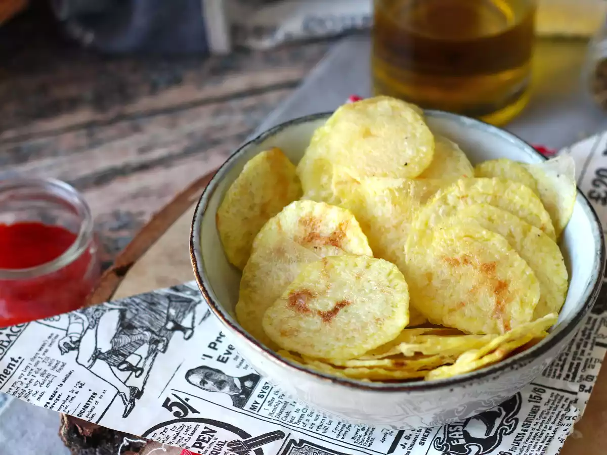 Kartoffelchips lavet i mikrobølgeovnen - foto 3