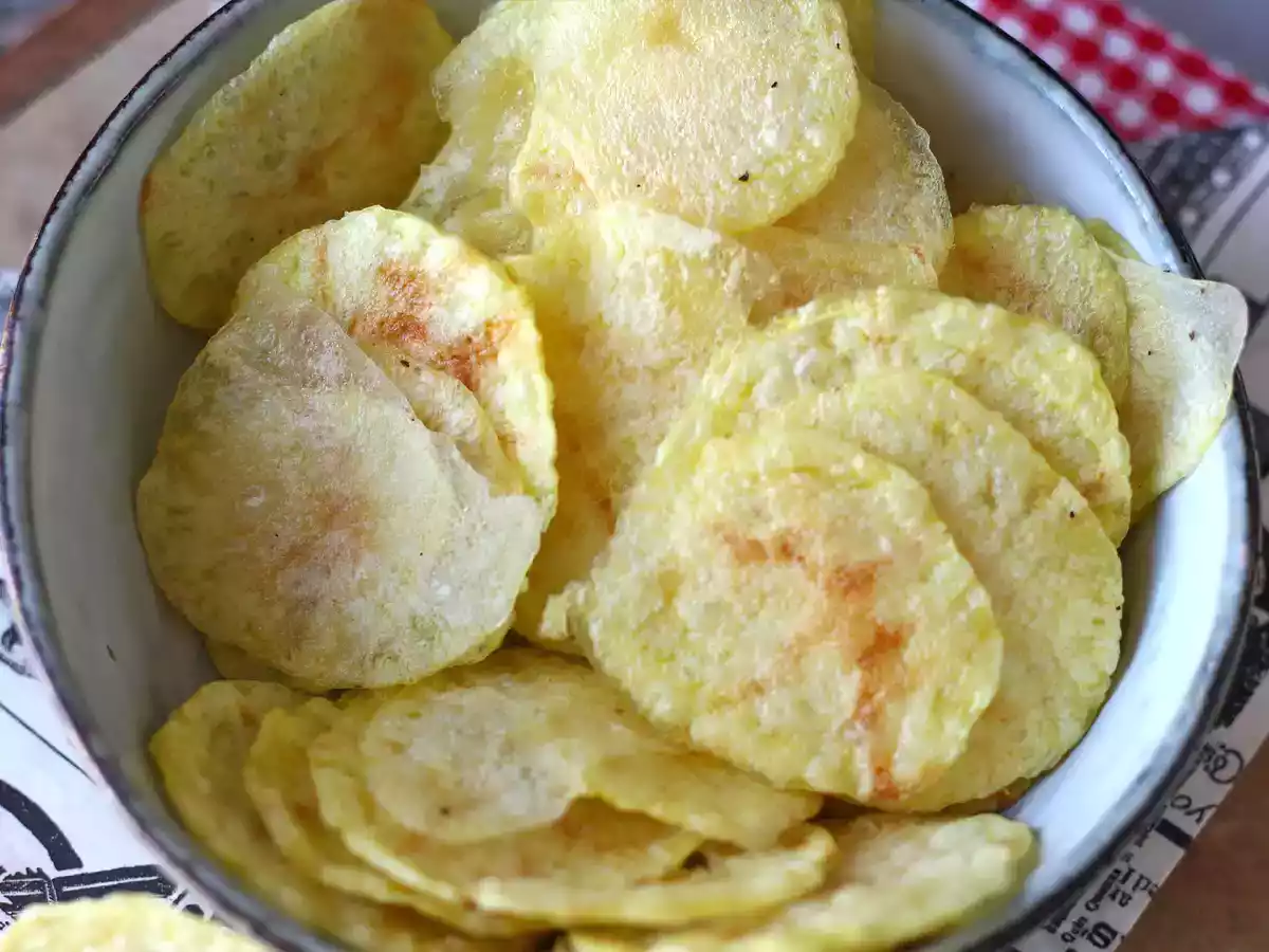 Kartoffelchips lavet i mikrobølgeovnen - foto 4