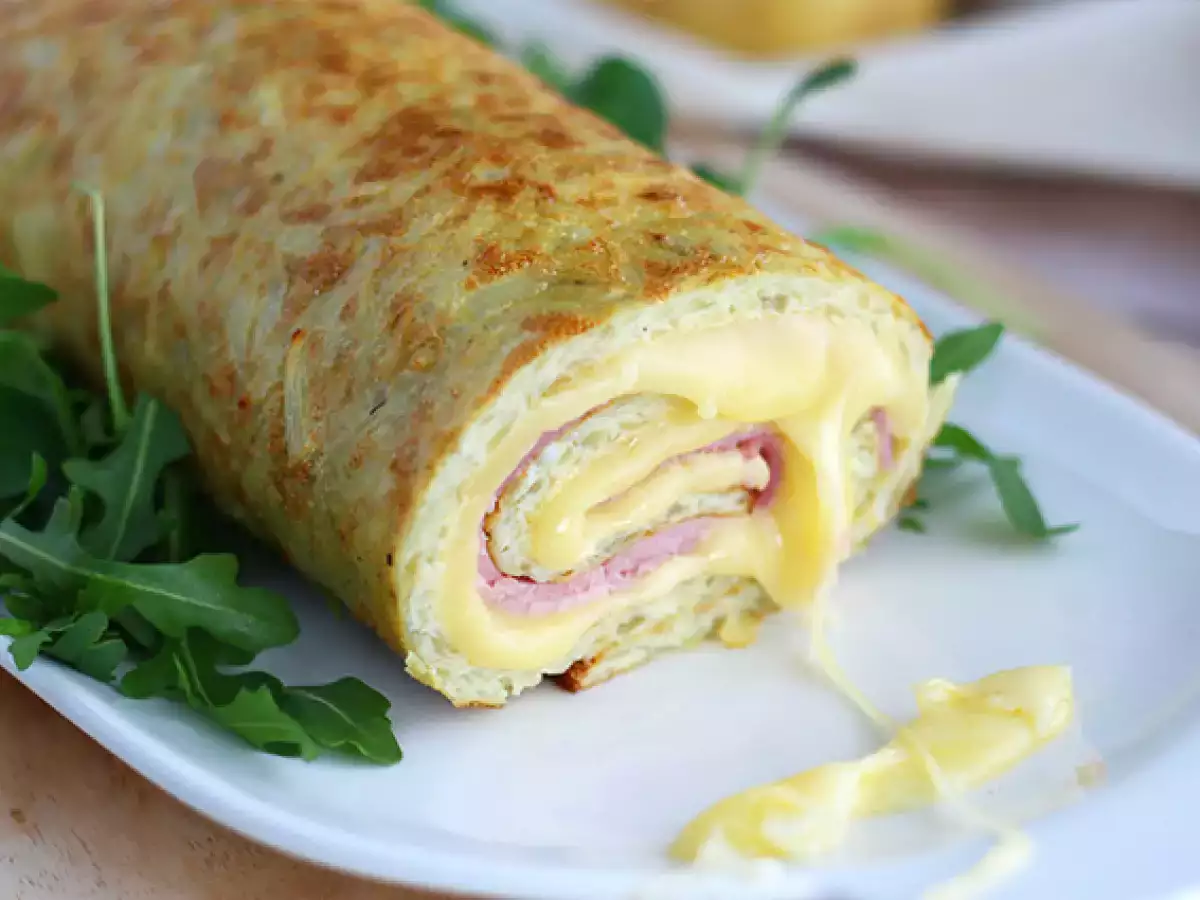 Kartoffelroulade med Raclette de Savoie og skinke - foto 3