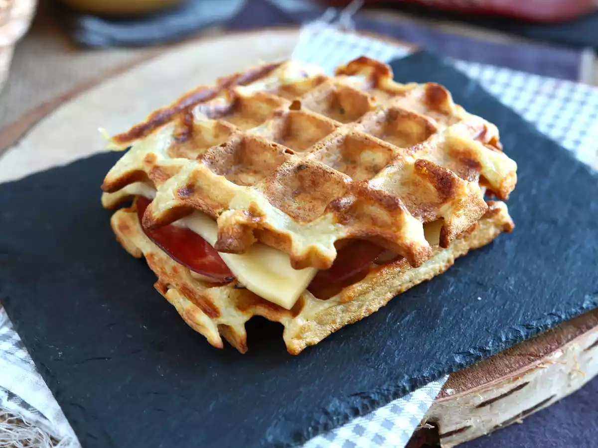 Kartoffelvaffelsandwich med raclette, den ultimative comfort food - foto 3