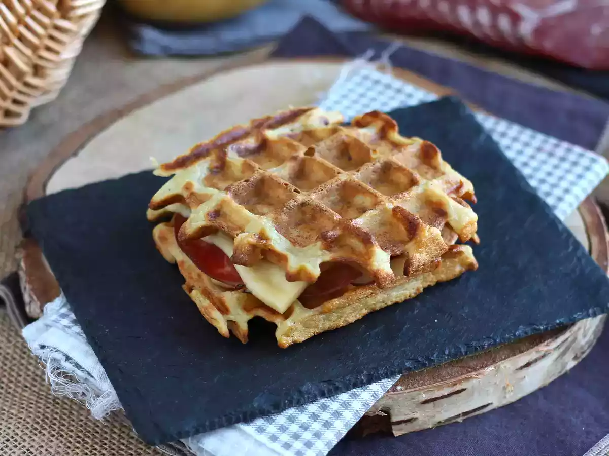 Kartoffelvaffelsandwich med raclette, den ultimative comfort food - foto 5