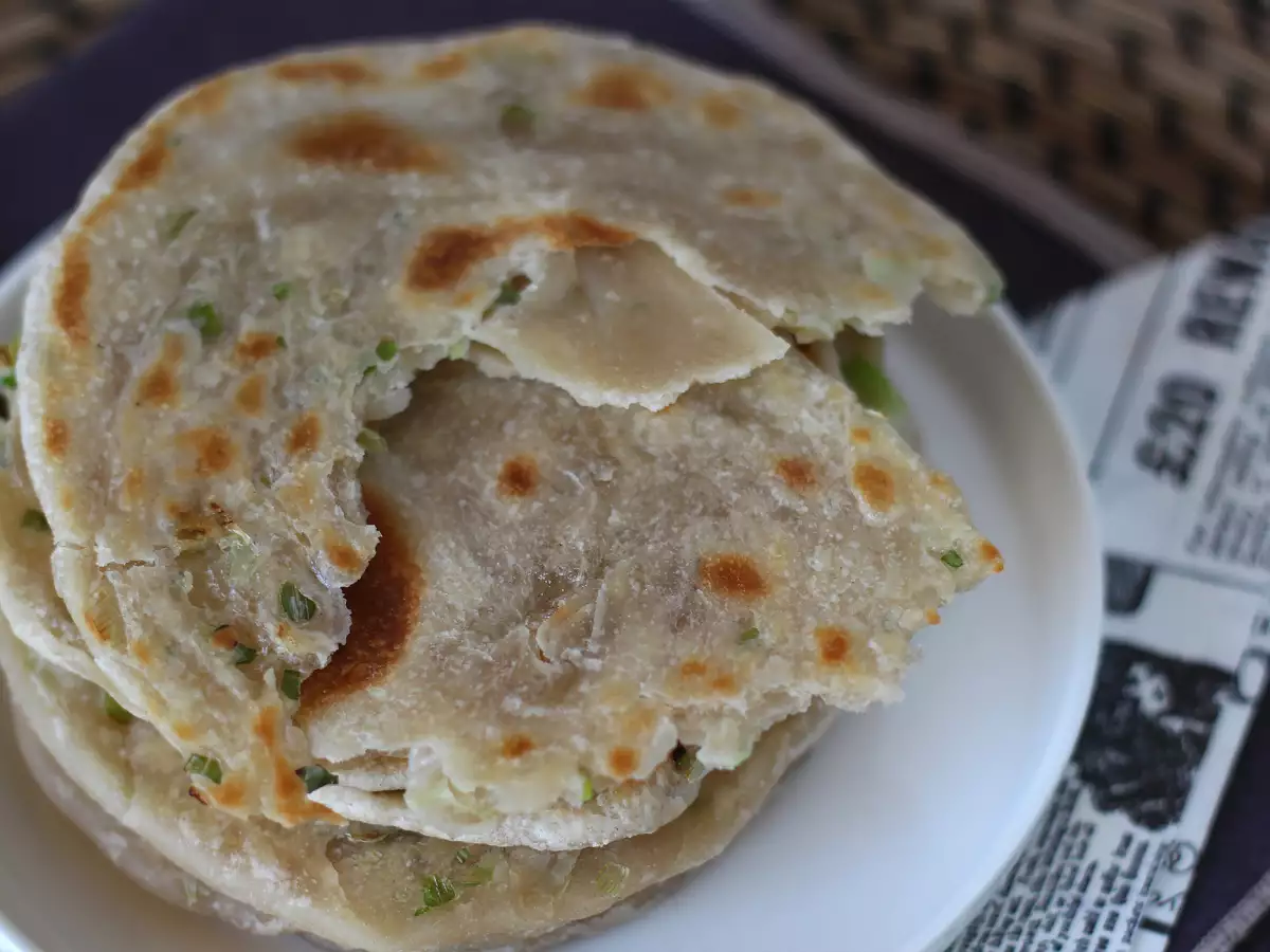Kinesiske pandekager med forårsløg – scallion pancakes - foto 2