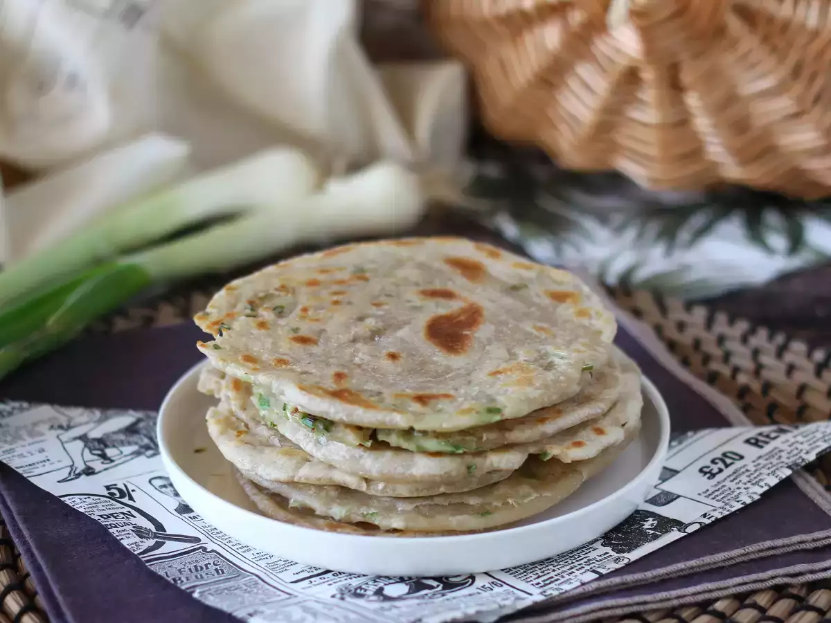 Kinesiske pandekager med forårsløg – scallion pancakes - foto 3