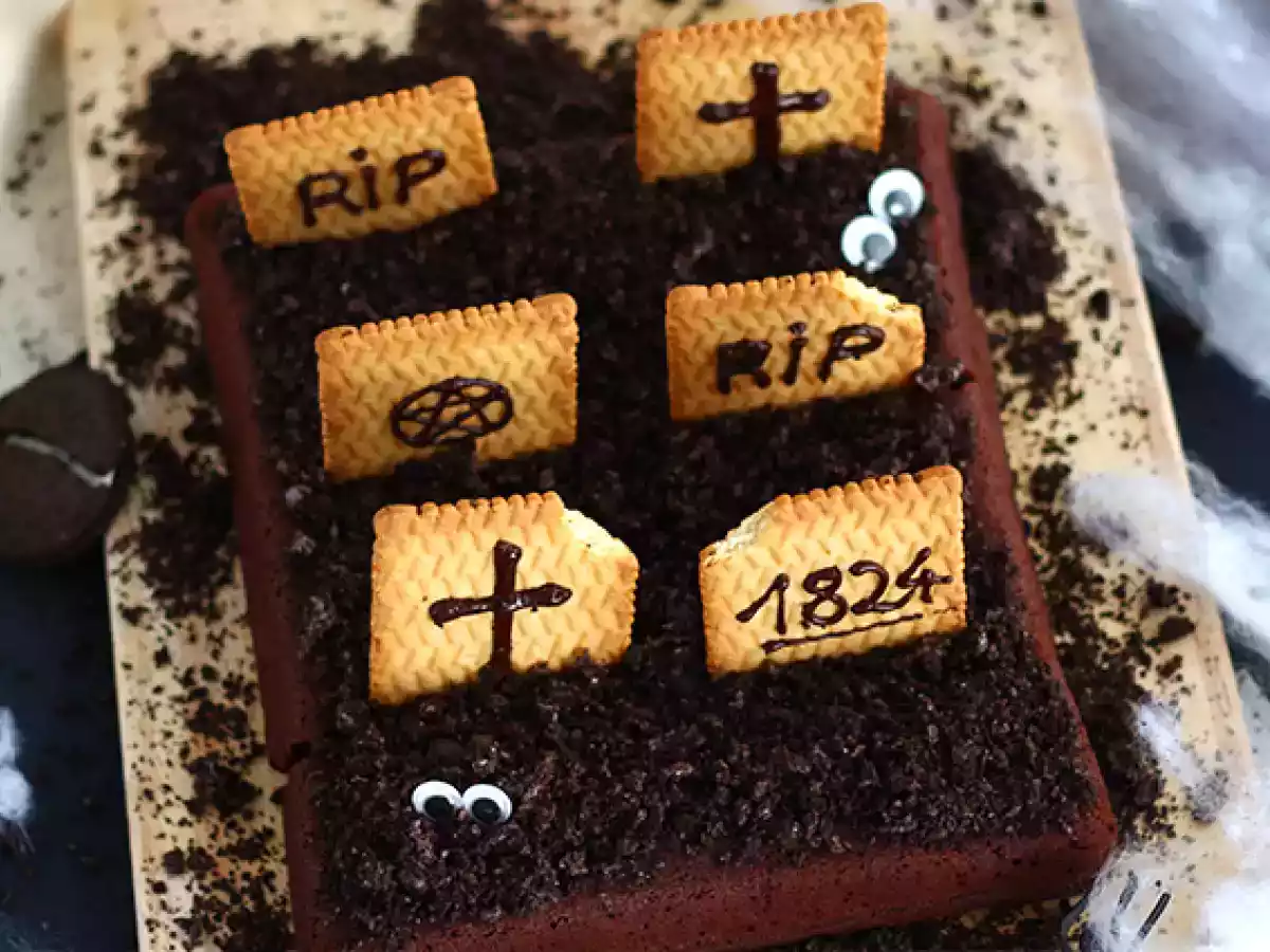 Kirkegårdsbrownie til halloween - foto 3