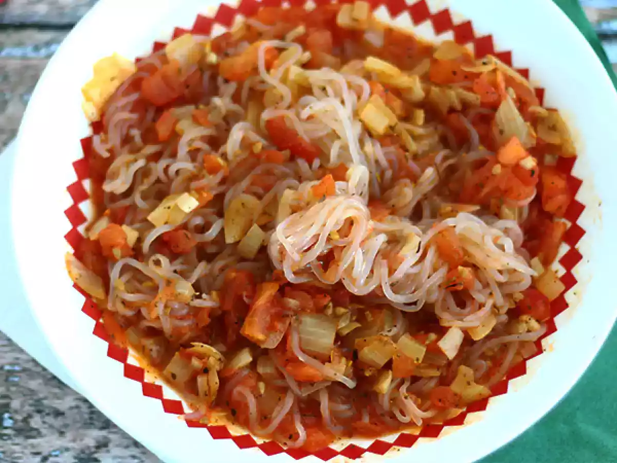 Konjac-spaghetti i provencalsk stil - foto 2