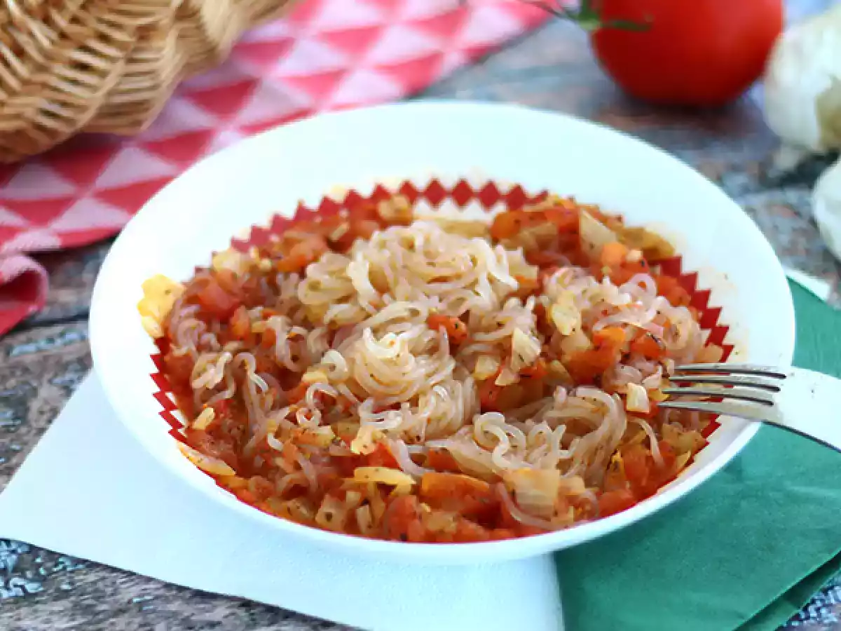 Konjac-spaghetti i provencalsk stil - foto 3