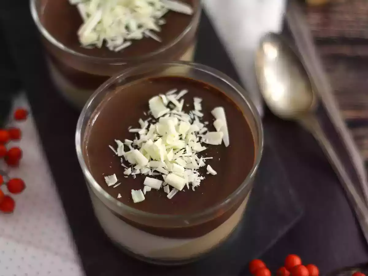 Kopper med chokolade og nougat. Nem opskrift - foto 4