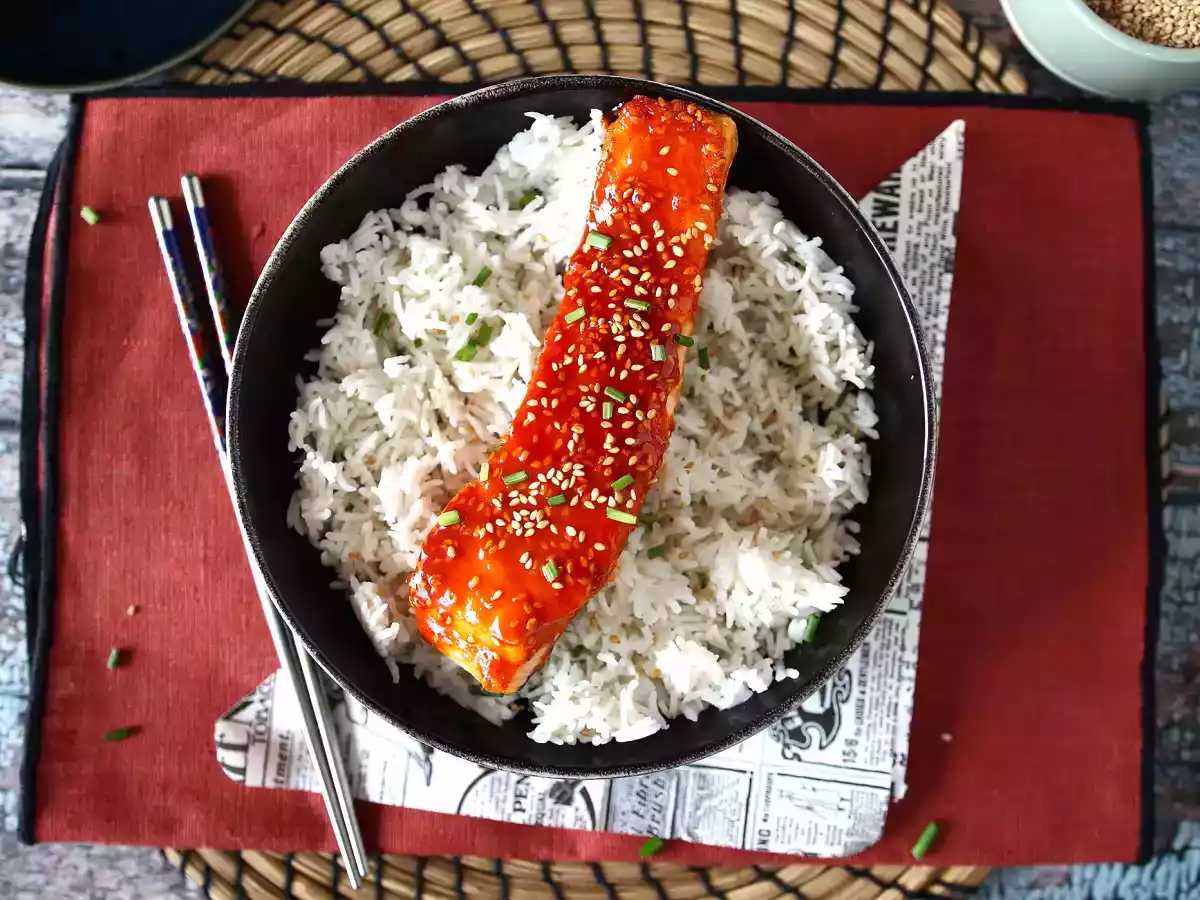 Koreansk laks med gochujang-sauce klar på 8 minutter