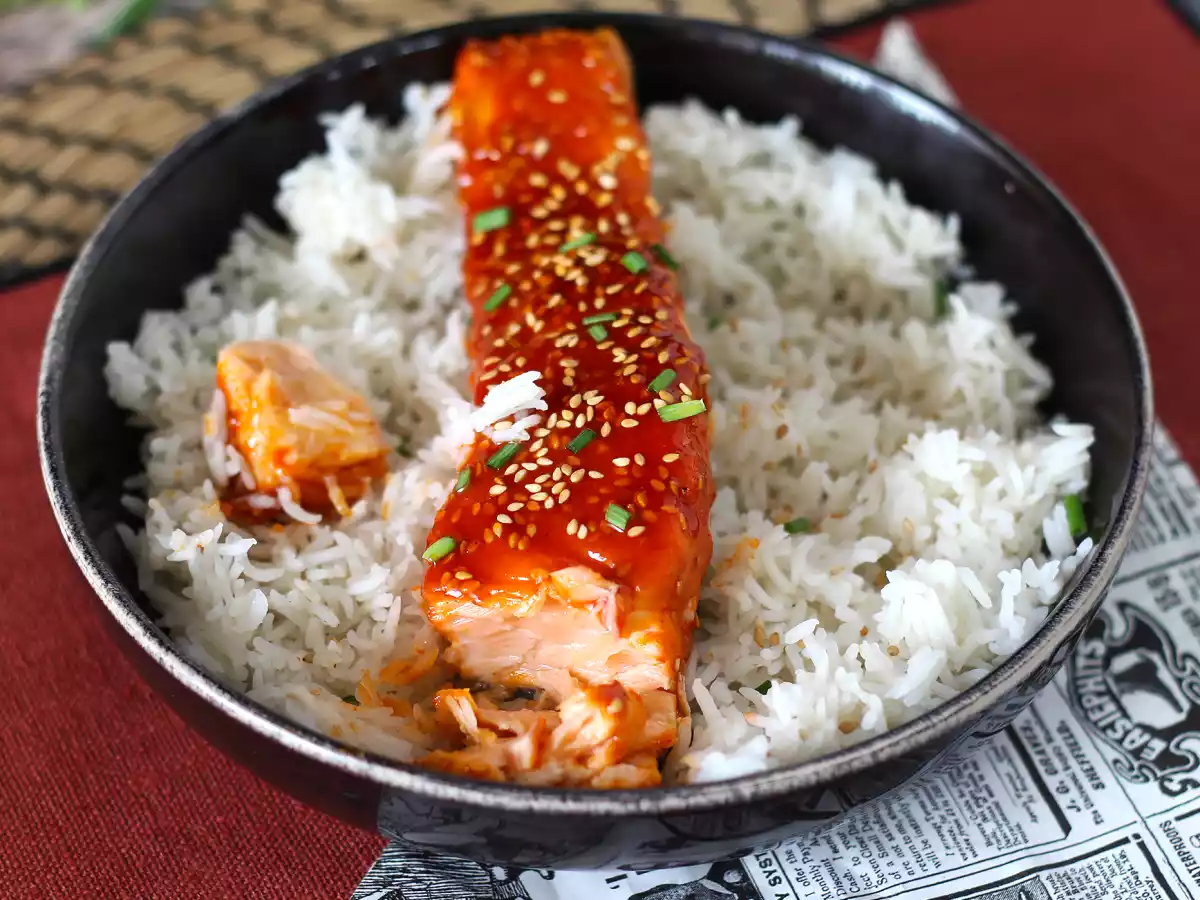 Koreansk laks med gochujang-sauce klar på 8 minutter - foto 2