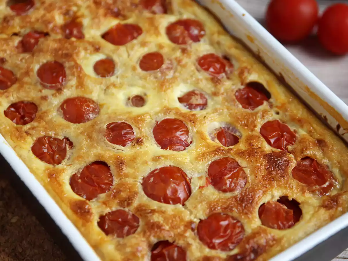 Krydret clafoutis med cherrytomater og tun - foto 2