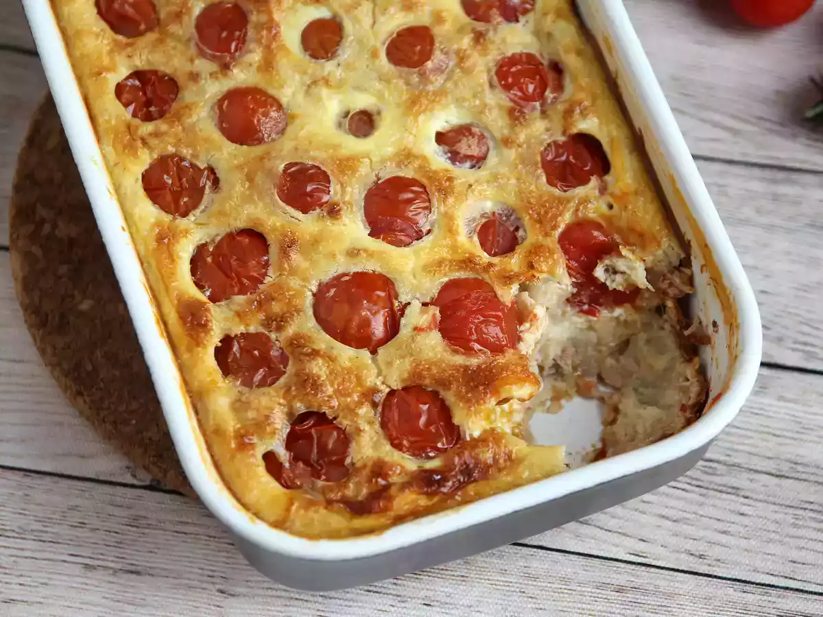 Krydret clafoutis med cherrytomater og tun - foto 4