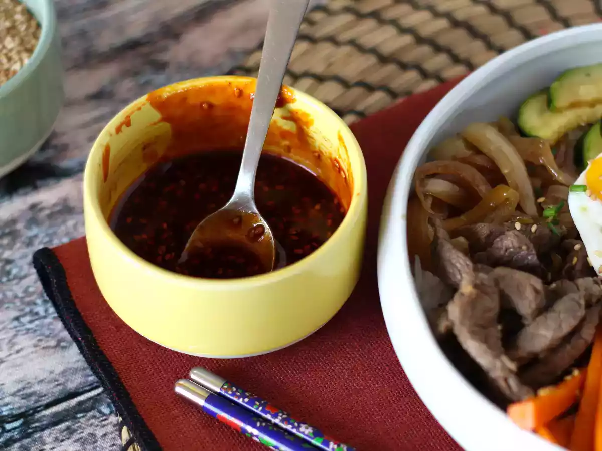 Krydret koreansk gochujang-sauce til bibimbap - foto 4
