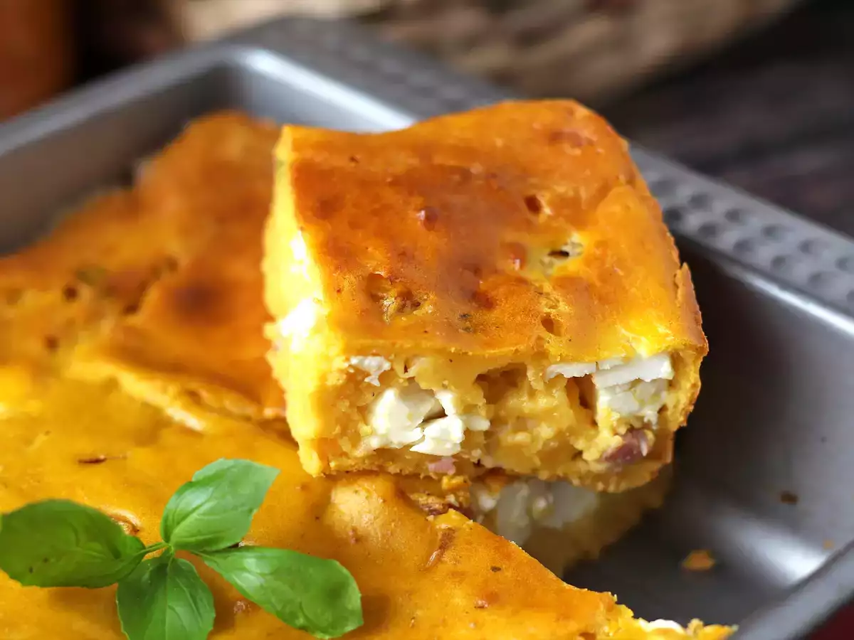 Krydret skinke- og feta-brownie med græskar: den perfekte opskrift til genbrugssuppe! - foto 3