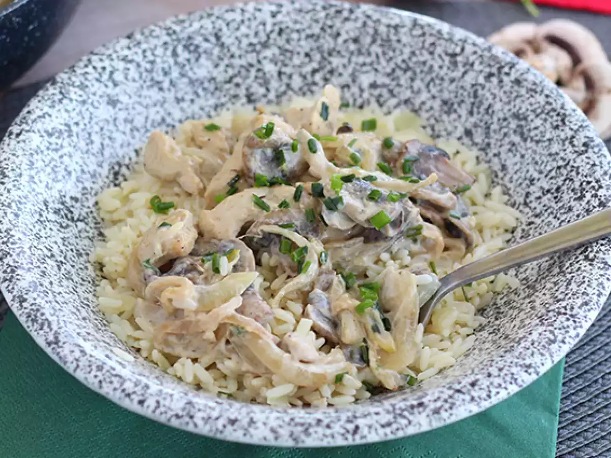 Kylling i flødesauce med svampe - foto 4