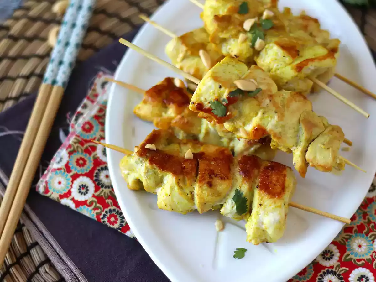 Kyllingekebab med sataysauce, en kulinarisk rejse til Asien! - foto 3
