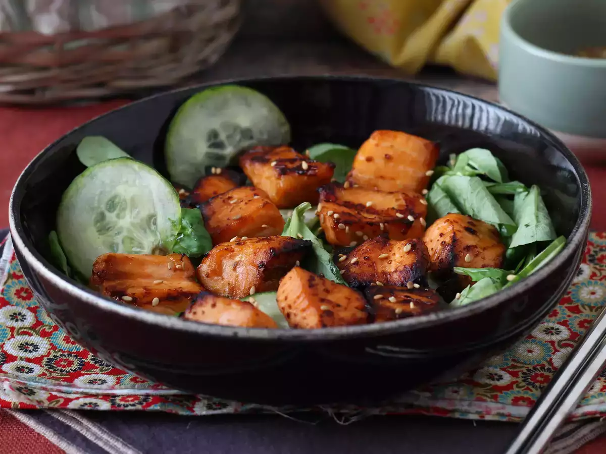Laksebidder i airfryer med asiatisk marinade - foto 5