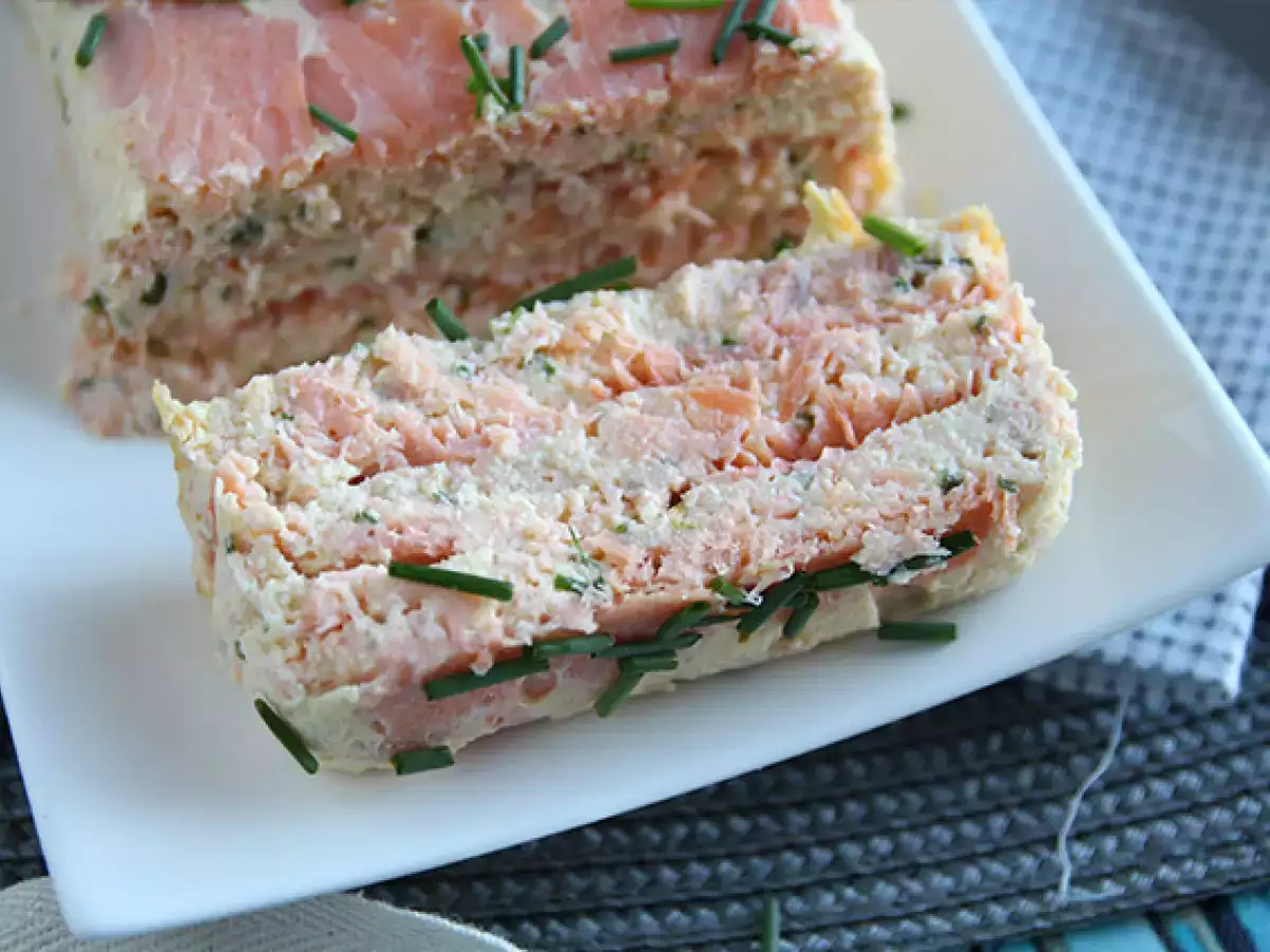 Lakseterrine med frisk og røget laks - foto 2