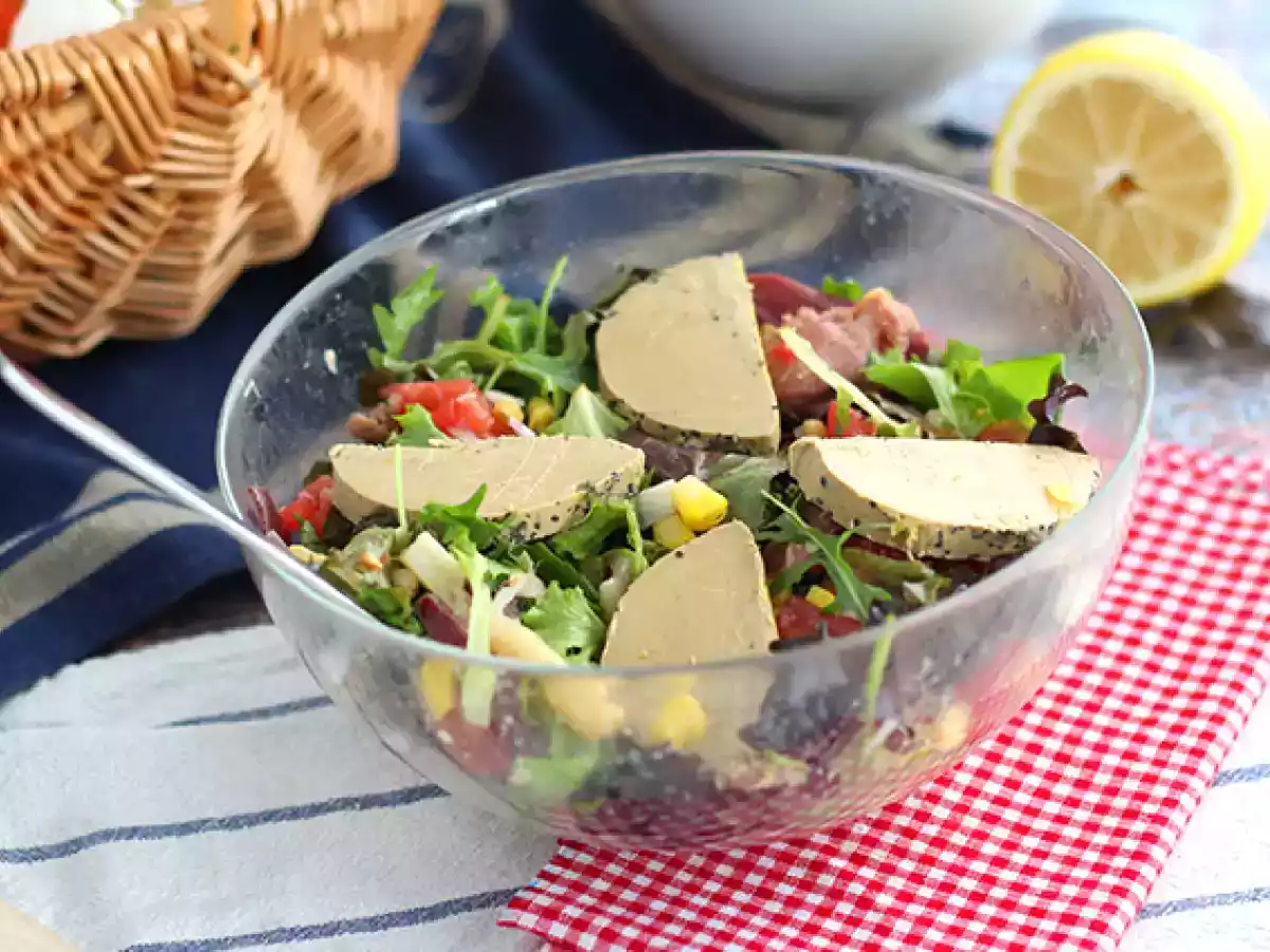 Landaise-salat med foie gras (Perigord-salat) - foto 4
