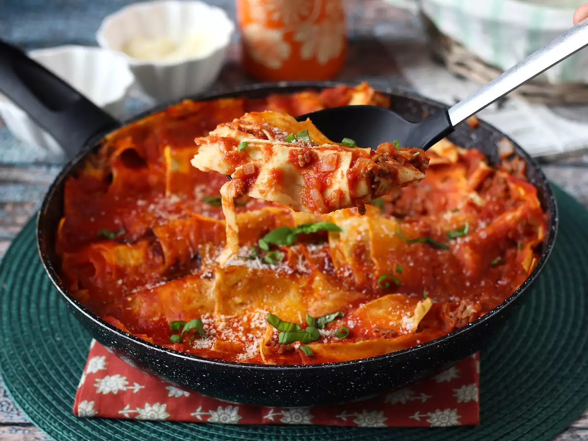 Lasagne bolognese på panden - foto 3