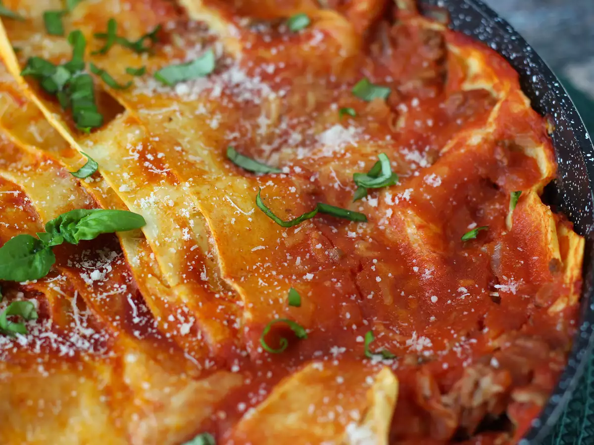 Lasagne bolognese på panden - foto 4