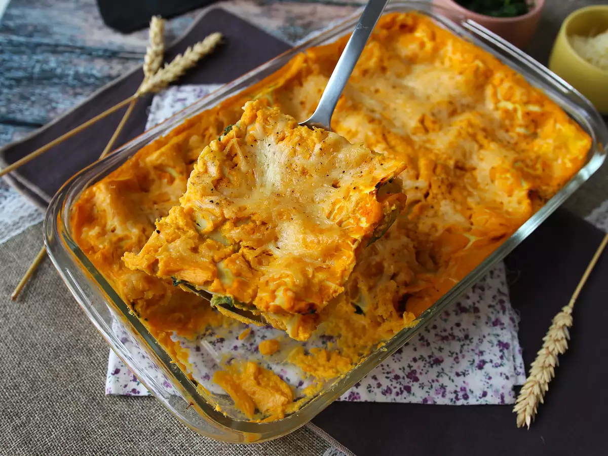 Lasagne med butternutgræskar, spinat og ricotta - foto 3