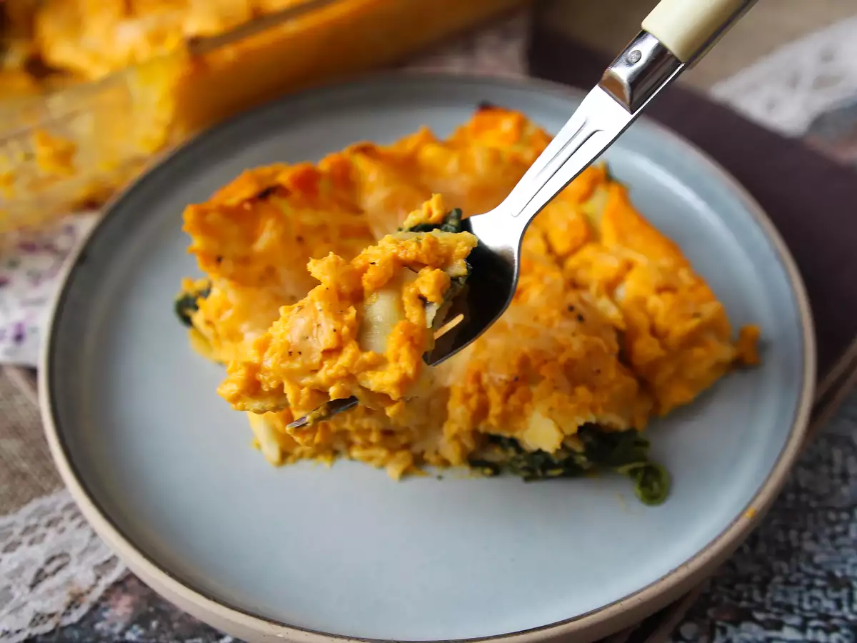 Lasagne med butternutgræskar, spinat og ricotta - foto 5