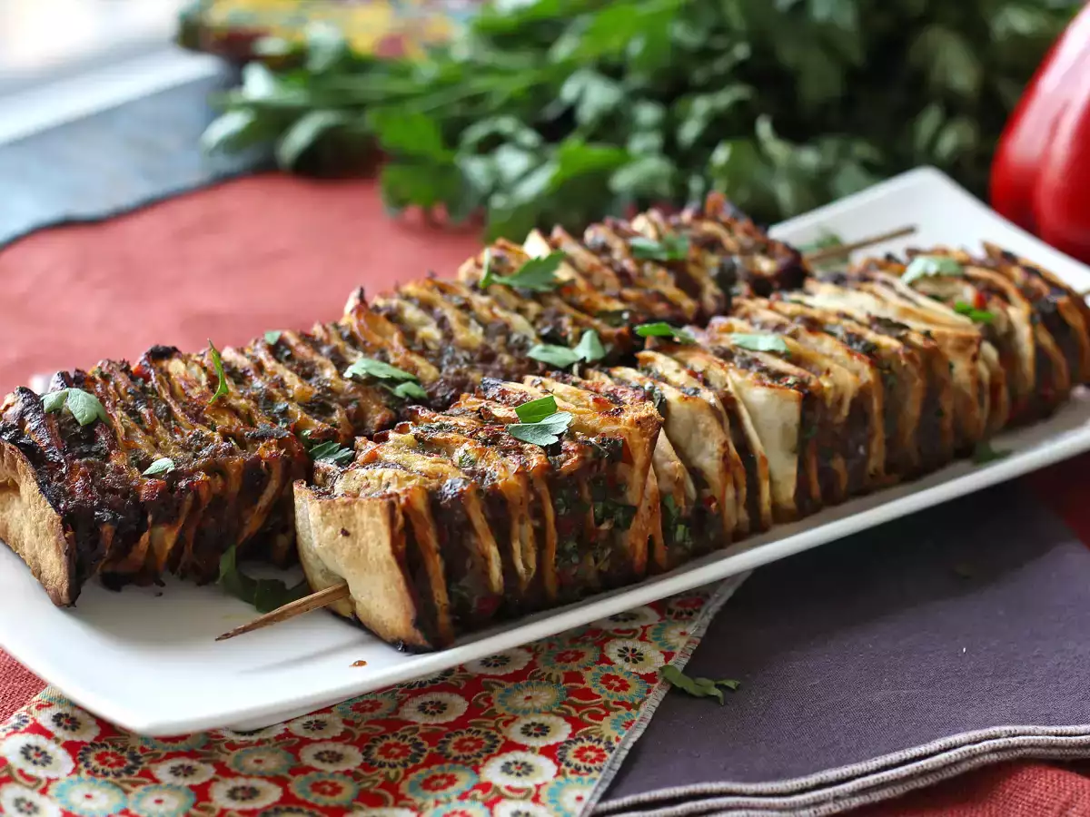 Lavash kebab med tortillas, den berømte nemme ovnbagte kebab! - foto 3