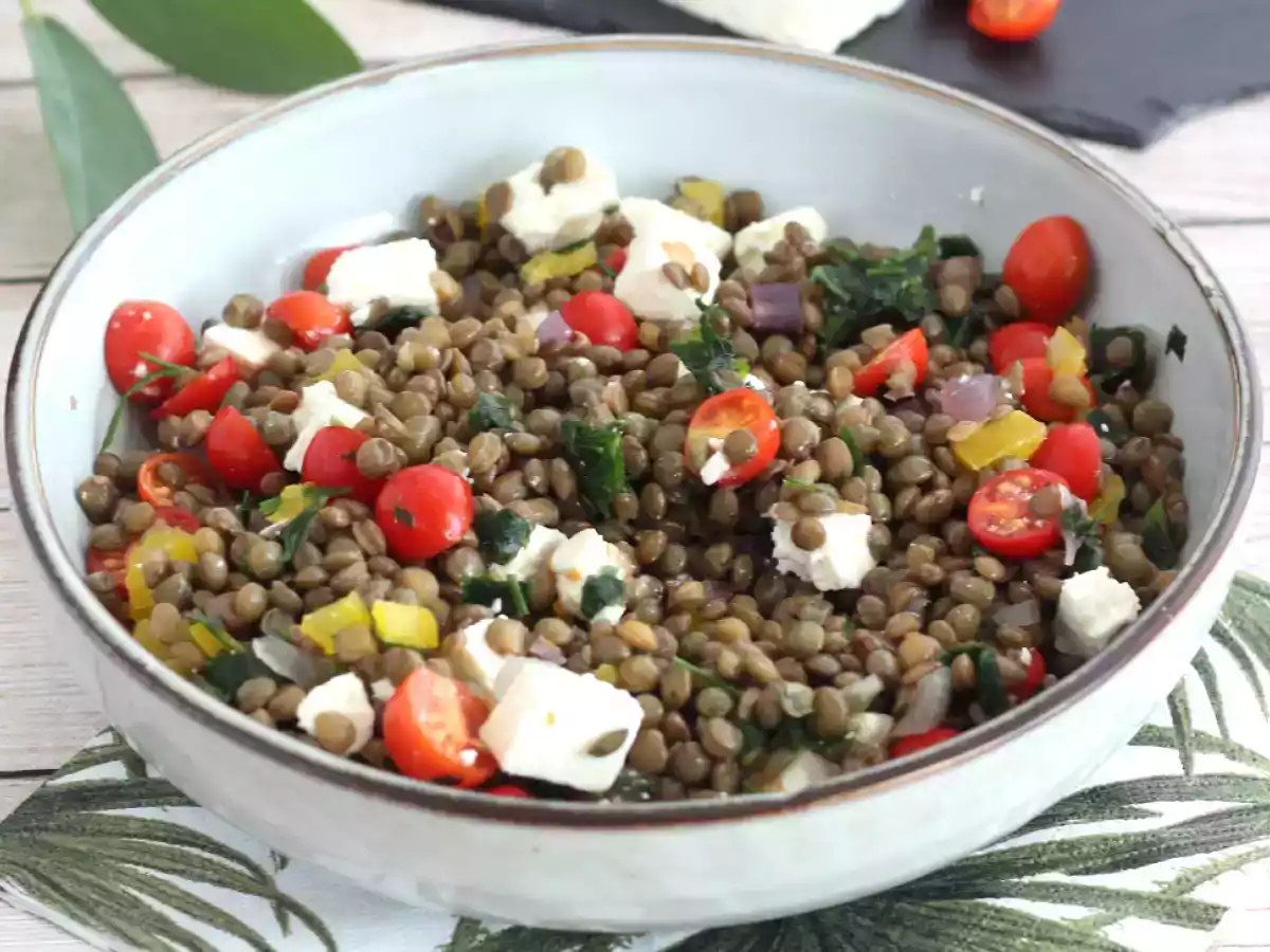 Linsesalat med ostemasse - foto 3