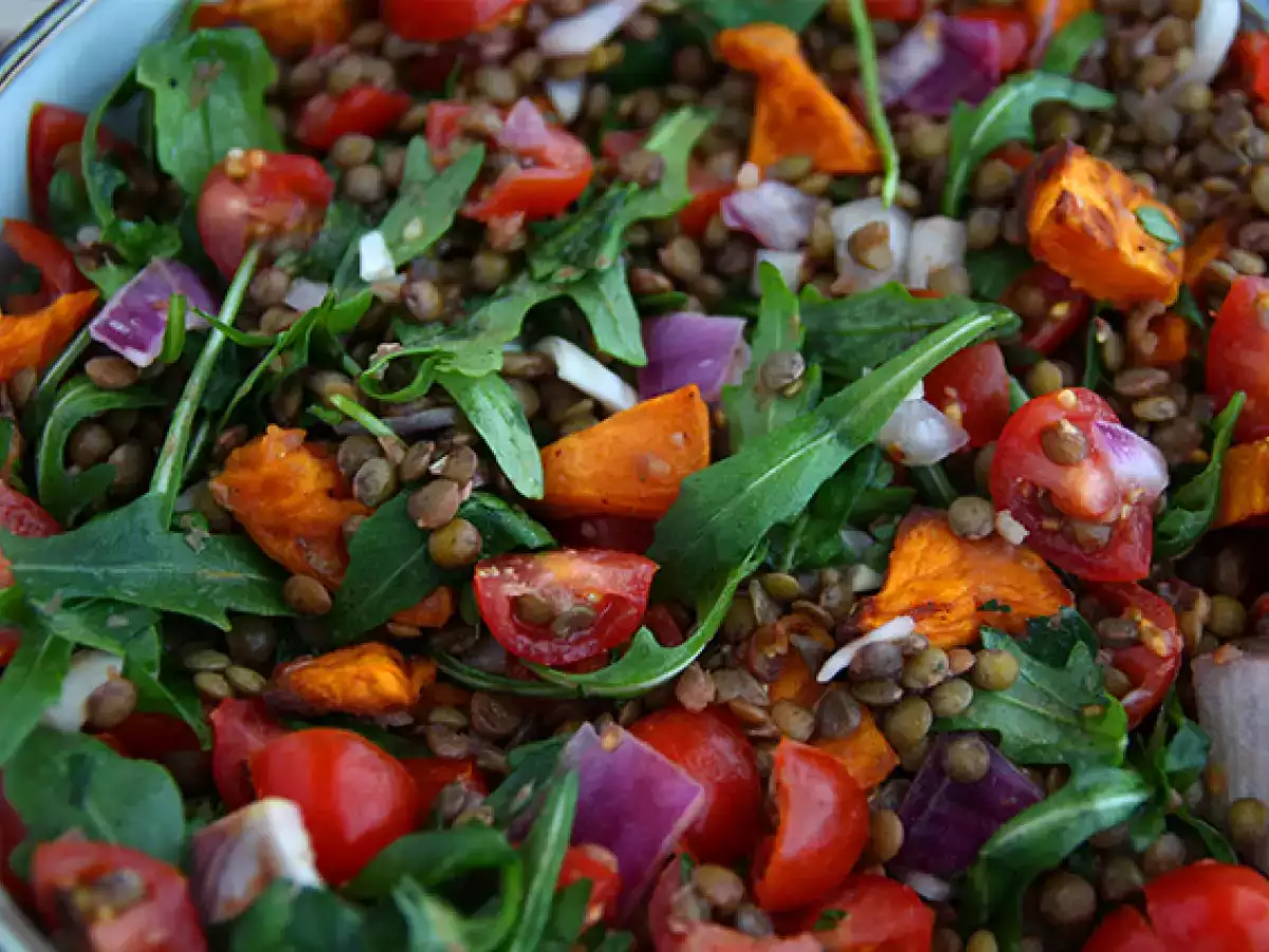 Linsesalat med søde kartofler - foto 3
